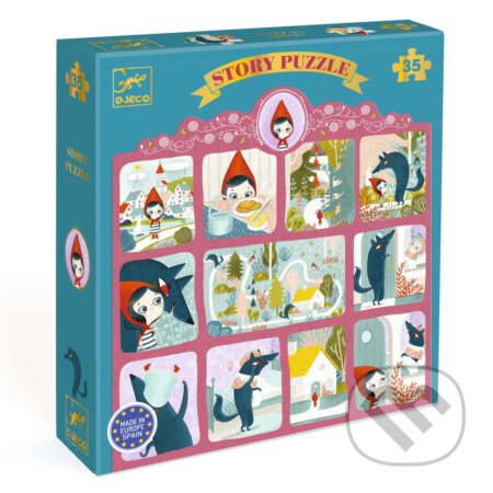 Puzzle s příběhem Červená karkulka 35 dílků