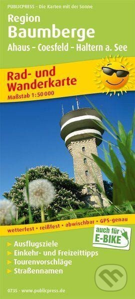 Baumberge, Ahaus-Coesfeld-Haltern 1:50 000 / cyklistická a turistická mapa (freytag&berndt)