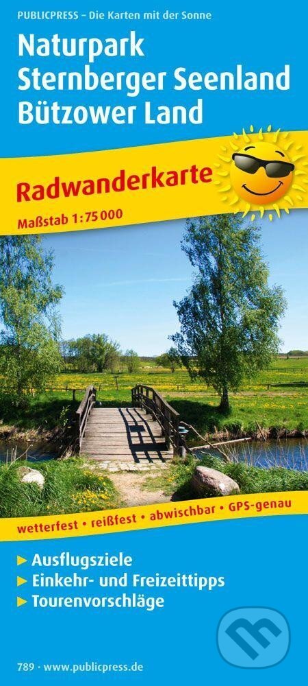 Přírodní park Sternberger Seenland, Bützower Land 1:75 000 / cyklistická mapa (freytag&berndt)