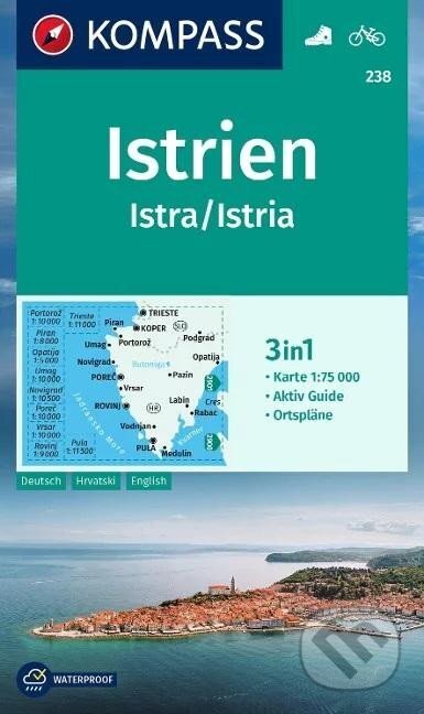 Istrie, Istra, Istrie 1:75 000 / turistická mapa KOMPASS 238 (Marco Polo)