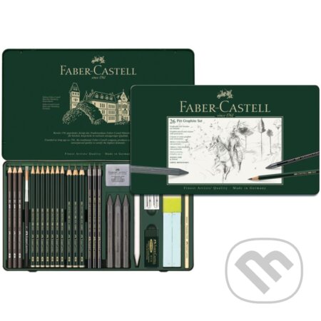 Graf. tužky Faber Castell Pitt Monochrome sada plech. 26ks Faber-Castell