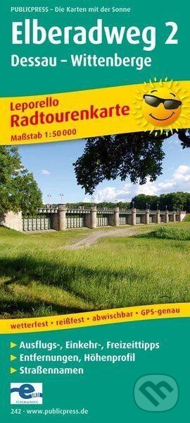 Labská cyklostezka 2, Dessau-Wittenberge 1:50 000 / cyklistická mapa (freytag&berndt)
