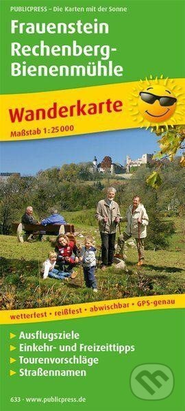 Včelí mlýn Frauenstein-Rechenberg 1:25 000 / turistická mapa (freytag&berndt)