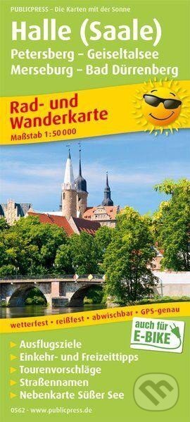 Halle (Saale)-Petersberg-Geiseltalsee-Merseburg-Bad Dürrenberg 1:50 000 / cyklistická a turistická mapa (freytag&berndt)