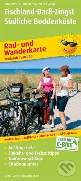 Fischland-Darss-Zingst, jižní pobřeží Boddenu 1:50 000 / cyklistická a turistická mapa (freytag&berndt)