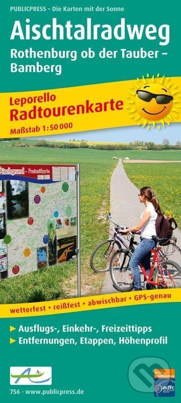 Aisch, Rothenburg ob der Tauber-Bamberg 1:50 000 / cyklistická mapa (freytag&berndt)
