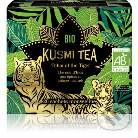 Kávy a čaje: Kusmi Tea Organic Tchai of The Tiger krabička s 20 sáčky, 48 g (Kusmi Tea). Kusmi Tea, 2024