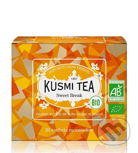 Kávy a čaje: Kusmi Tea Porciovaný bylinný čaj Sweet Break Bio, 20 vrecúšok (Kusmi Tea). Kusmi Tea, 2024