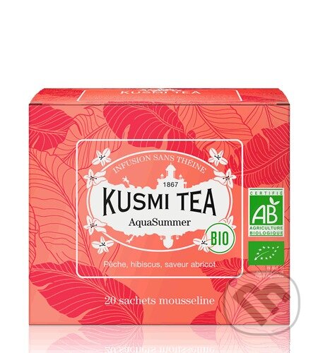 Kávy a čaje: Kusmi Tea Porciovaný ovocný čaj AquaSummer Bio, 20 vrecúšok (Kusmi Tea). Kusmi Tea, 2024