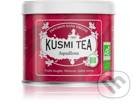 Kávy a čaje: Kusmi Tea Sypaný ovocný čaj Aqua Rosa Bio, kovová dóza 100 g (Kusmi Tea). Kusmi Tea, 2024