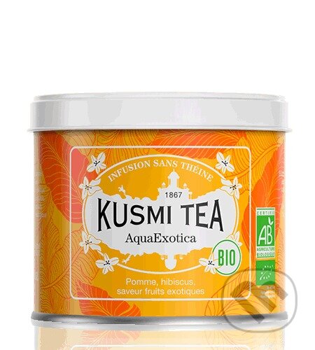 Kávy a čaje: Kusmi Tea Sypaný ovocný čaj AquaExotica Bio, kovová dóza 100 g (Kusmi Tea). Kusmi Tea, 2024