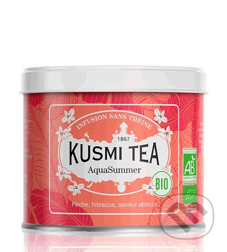 Kávy a čaje: Kusmi Tea Sypaný ovocný čaj AquaSummer Bio, kovová dóza 100 g (Kusmi Tea). Kusmi Tea, 2024