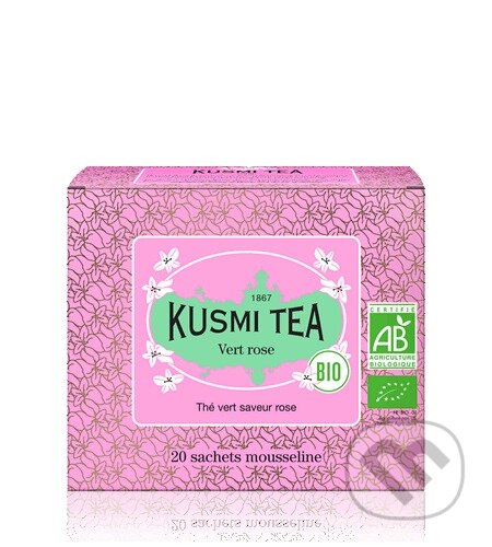 Kávy a čaje: Kusmi Tea Porciovaný zelený čaj Green Rose Bio, 20 vrecúšok (Kusmi Tea). Kusmi Tea, 2024