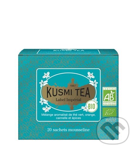 Kávy a čaje: Kusmi Tea Porciovaný zelený čaj Imperial Label Bio, 20 vrecúšok (Kusmi Tea). Kusmi Tea, 2024