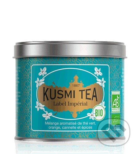 Kávy a čaje: Kusmi Tea Sypaný zelený čaj Imperial Label Bio, kovová dóza 100 g (Kusmi Tea). Kusmi Tea, 2024