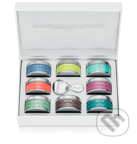 Kávy a čaje: Kusmi Tea Darčeková sada Alain Ducasse, set 8 čajových miniatúr s čajovou lyžičkou (Kusmi Tea). Kusmi Tea, 2024