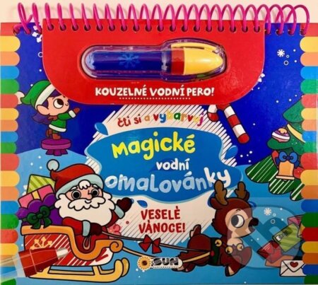 Kniha: Veselé Vánoce - Čti a vybarvuj Magické vodní omalovánky (SUN)