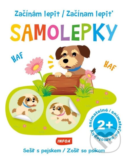 Začínám lepit samolepky - Sešit s pejskem / Začínam lepiť samolepky - Zošit so psíkom - kniha z kategorie Samolepky