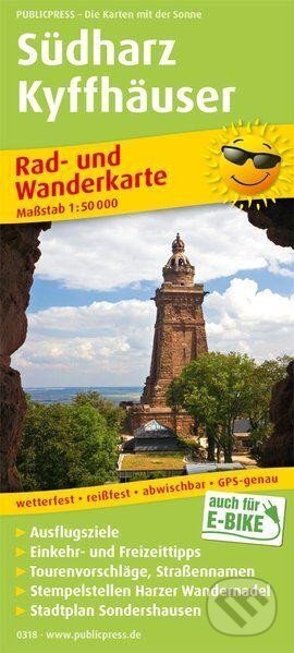Jižní Harz-Kyffhäuser 1:50 000 / cyklistická a turistická mapa (freytag&berndt)