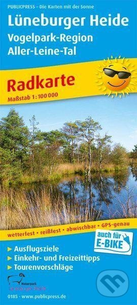 Lüneburg Heath Oblast ptačího parku, údolí Aller-Leine 1:100 000 / cyklistická mapa (freytag&berndt)