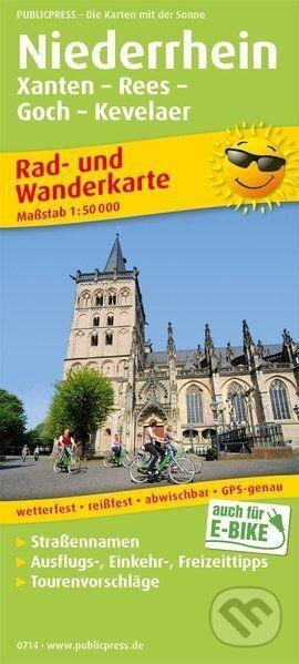 Dolní Rýn, Xanten-Rees-Goch-Kevelaer 1:50 000 / cyklistická a turistická mapa (freytag&berndt)