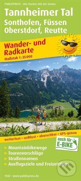 Tannheimer Tal, Sonthofen, Füssen, Oberstdorf, Reutte 1:35 000 / turistická a cykloturistická mapa (freytag&berndt)