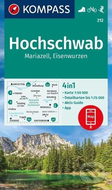 Hochschwab, Mariazell, Eisenwurzen 1:50 000 / turistická mapa KOMPASS 212 (Marco Polo)