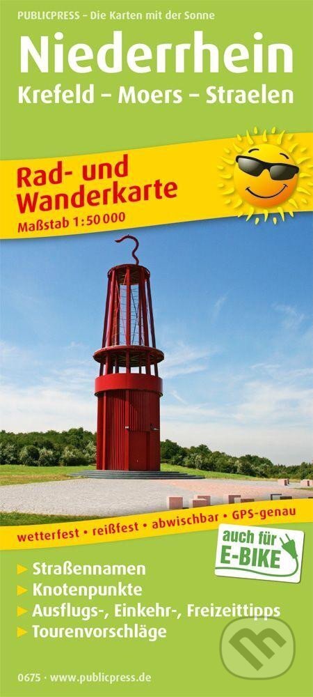 Dolní Rýn, Krefeld-Moers-Straelen 1:50 000 / cyklistická a turistická mapa (freytag&berndt)