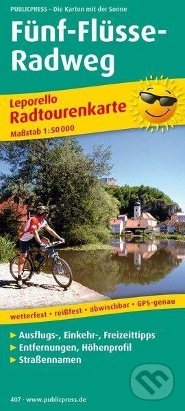Fünf-Flüsse-Radweg 1:50 000 / cyklistická mapa (freytag&berndt)
