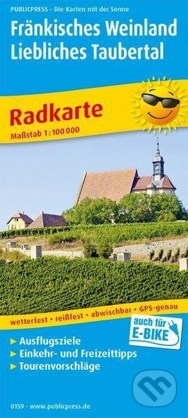 Kniha: Fränkisches Weinland-Liebliches Taubertal, Würzburg-Tauberbischofsheim 1:100 000 / cyklistická mapa (freytag&berndt)