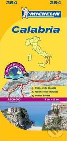 Kniha: Calabria Map - 1:200 000 (364 Michelin) (Michellin)
