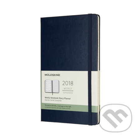 Moleskine – 12-mesačný plánovací modrý zápisník 2018, Moleskine, 2017