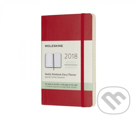 Moleskine – 12-mesačný plánovací červený zápisník 2018, Moleskine, 2017