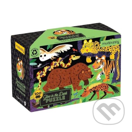Mudpuppy Puzzle Predátoři divočiny - září ve tmě 100 dílků