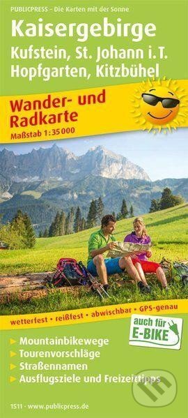 Kniha: Kaisergebirge, Kufstein-St. Johann i.T., Hopfgarten-Kitzbühel 1:35 000 / turistická a cykloturistická mapa (freytag&berndt)
