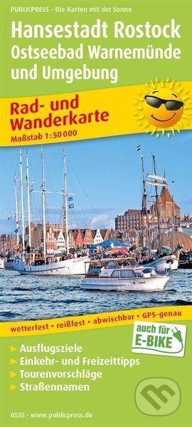 Kniha: Hanzovní město Rostock, letovisko Baltského moře Warnemünde 1:50 000 / cyklistická a turistická mapa (freytag&berndt)