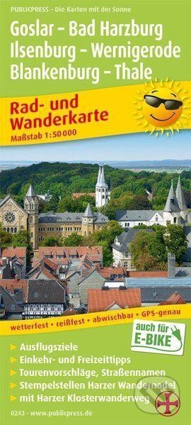 Kniha: Goslar-Bad Harzburg-Ilsenburg-Wernigerode, Blankenburg-Thale 1:50 000 / cyklistická a turistická mapa (freytag&berndt)