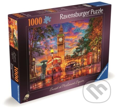 Západ slunce u Big Benu - puzzle z kategorie Města a stavby