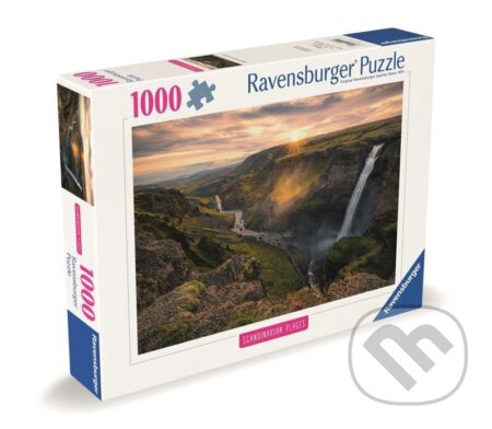 Puzzle: Skandinávie: Vodopád Haifoss, Island (Ravensburger)