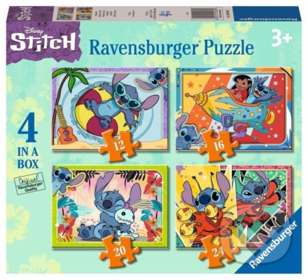 RAVENSBURGER Puzzle Lilo a Stitch 4v1 (12, 16, 20, 24 dílků)