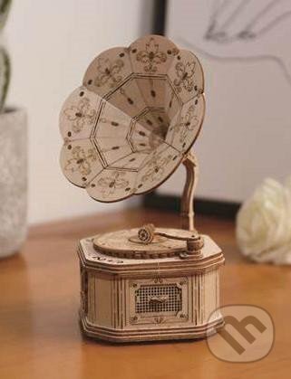 Gramofón (NiXiM Dřevěné 3D puzzle) - puzzle z kategorie 3D puzzle