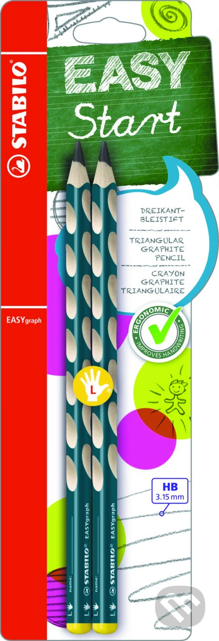 Ergonomická ceruzka EASYgraph 2 kusy (Petrolejová pre ľavákov)