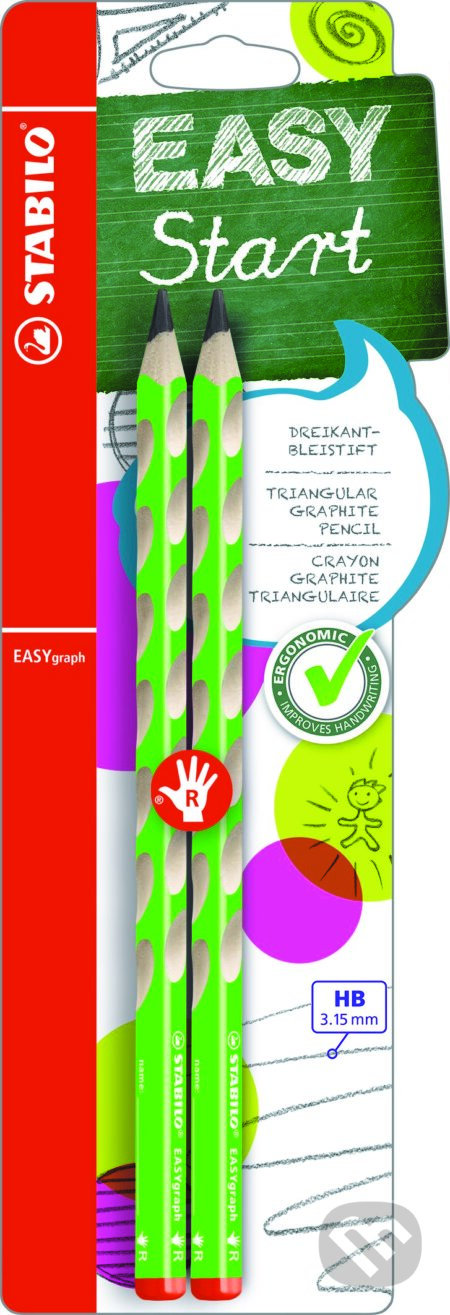 Ergonomická ceruzka EASYgraph 2 kusy (Zelená pre pravákov)