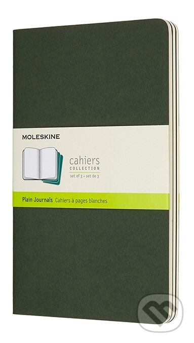 Moleskine - sada 3 zelených zošitov, Moleskine, 2017