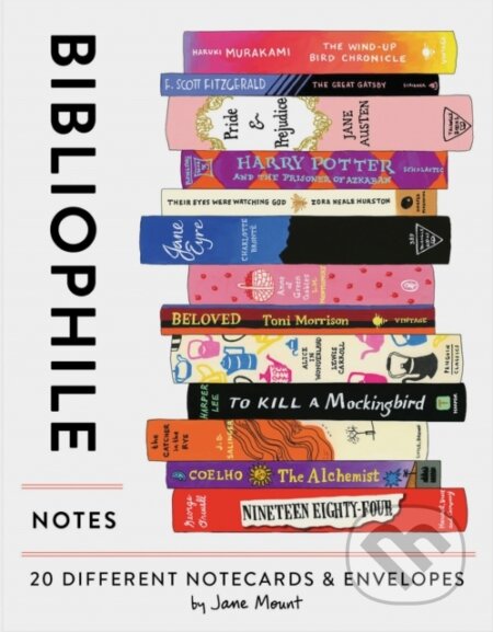 Kniha Bibliophile Notes 20 Notecards/Envelopes
