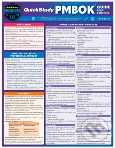 QuickStudy PMBOK Quick Reference Guide