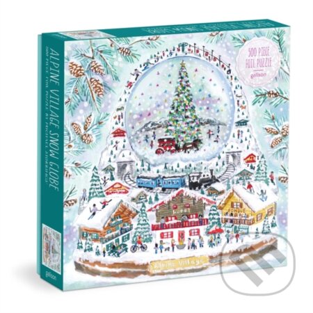 Michael Storrings Alpine Village Snowglobe 500 Piece Foil Puzzle - kniha z kategorie Zdraví a životní styl