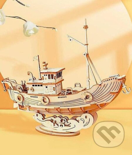 NiXiM Dřevěné 3D puzzle/Rybářská loď - puzzle z kategorie 3D puzzle