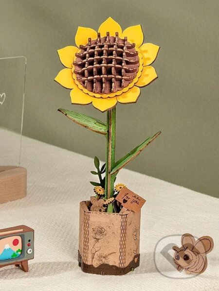 NiXiM Dřevěné 3D puzzle/Slunečnice - puzzle z kategorie 3D puzzle