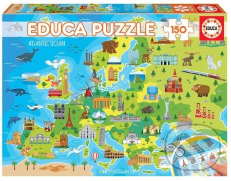 EDUCA Puzzle Mapa Evropy 150 dílků